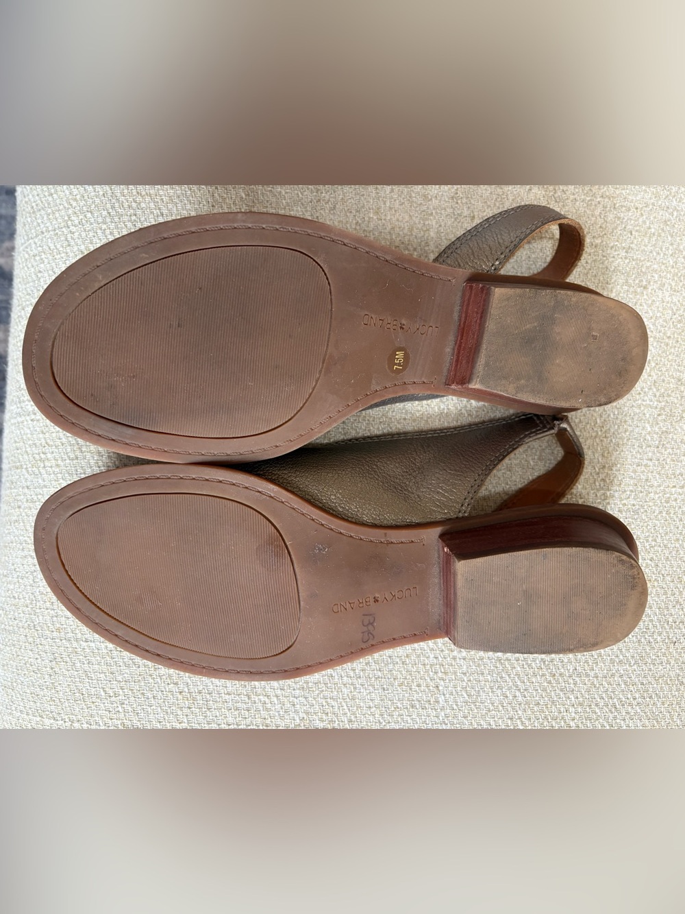 Lucky Brand Bronze peep toe sandals - Picture 3 of 3